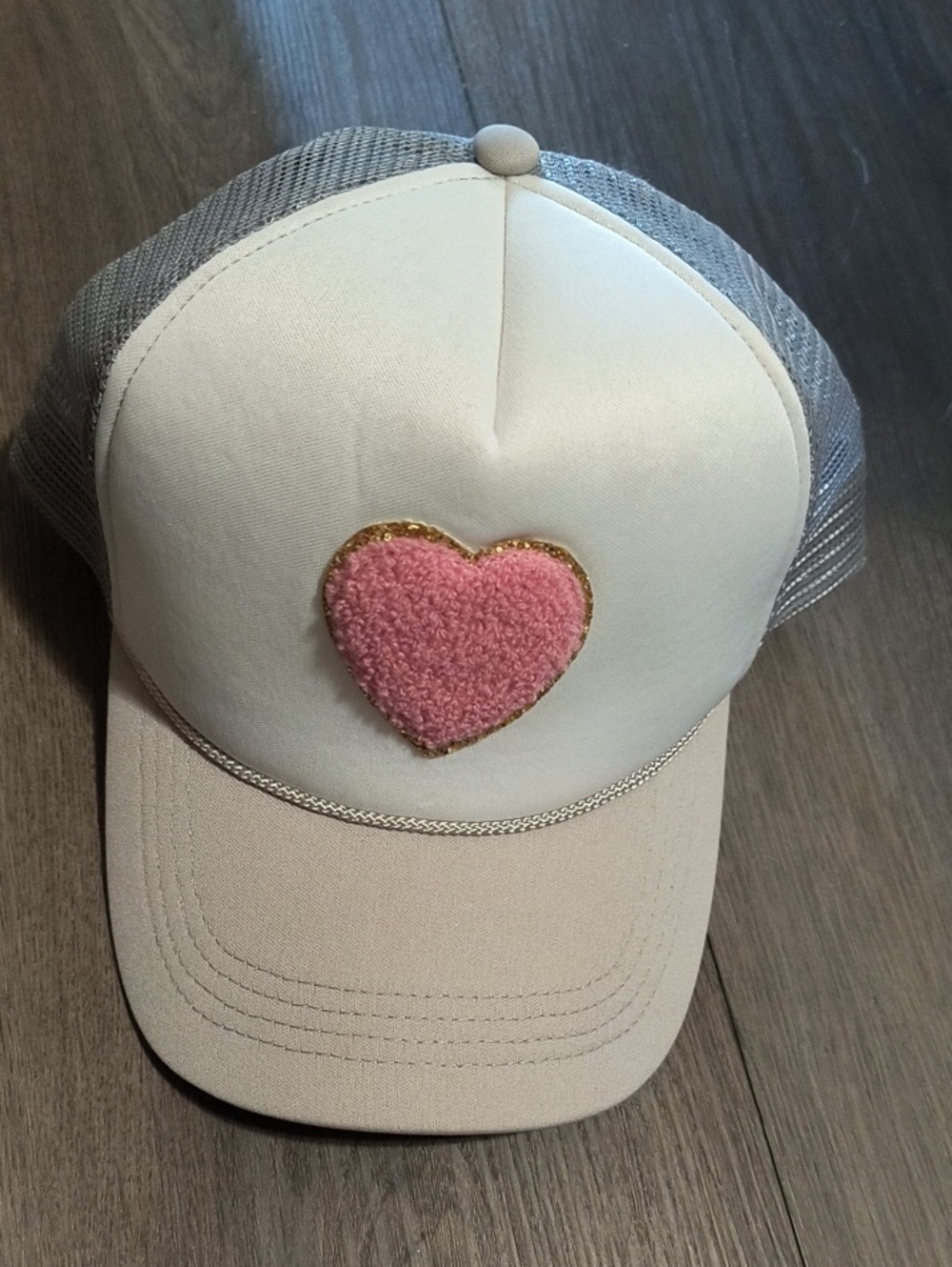 David And Young Trucker Cap with Pink Heart Patch
